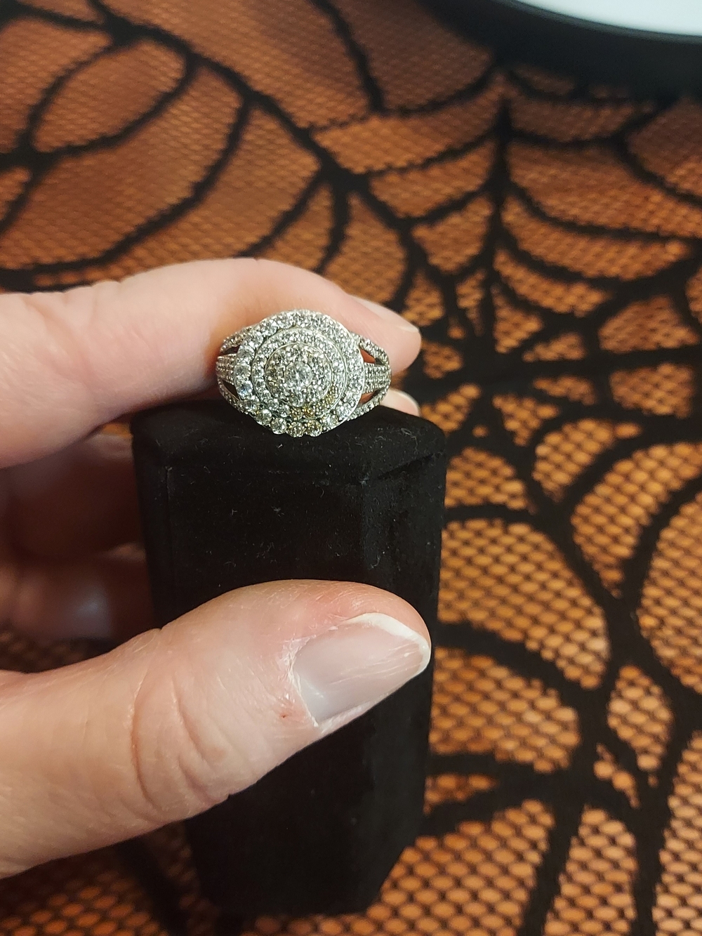 Statement Ring Sz 7 2.52CTW Rhodium Over Sterling Silver - Picture 3 of 6